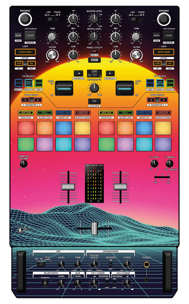 Pioneer DJ DJM S7 Skin Synthwave Horizon
